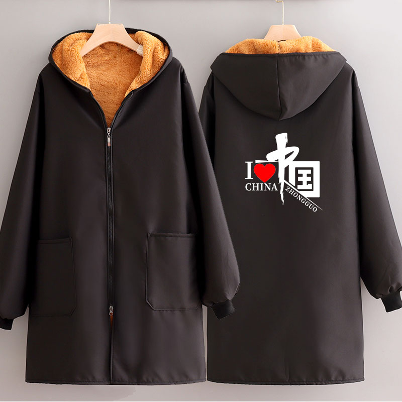 加绒加厚长袖围裙女罩衣家用厨房耐磨保暖