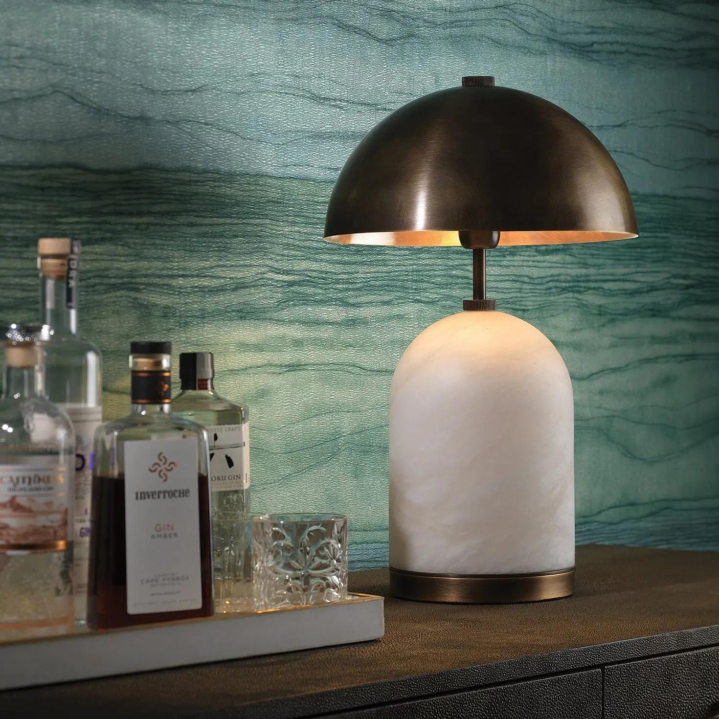 英国进口雪花石台灯客厅卧室台灯