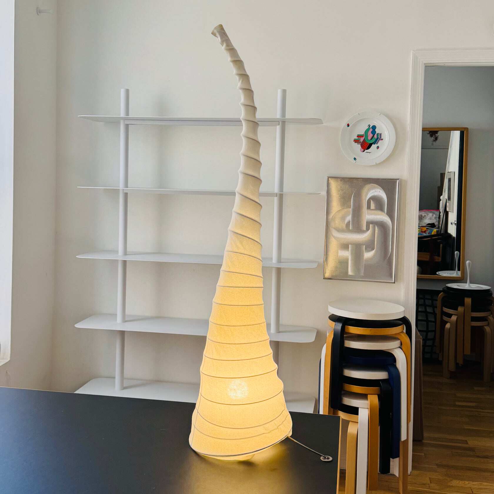 后现代创意设计彩色帽子落地灯客厅书房卧室餐厅氛围落地灯