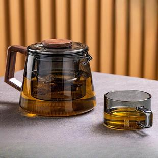 茶水分离耐高温大容量家用小青柑 颜瑟泡茶壶高端玻璃茶具新款