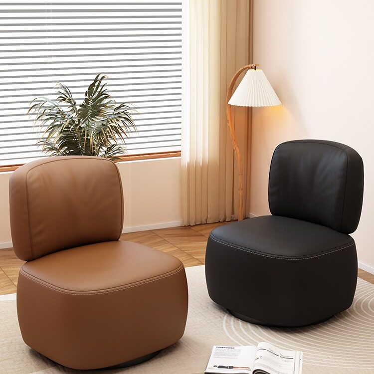 单人沙发椅奶油风懒人沙发客厅阳台休闲椅靠背小椅子轻奢旋转座椅