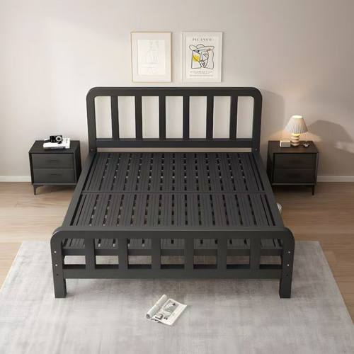 铁艺床双人床家用1米8加粗加厚铁床不锈钢单人床架铁架床出租房用