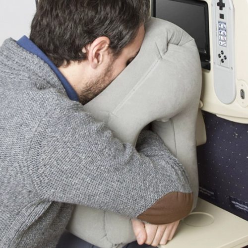 便携旅行趴睡枕坐车睡觉神器办公室学生午休长途飞机按压充气枕头