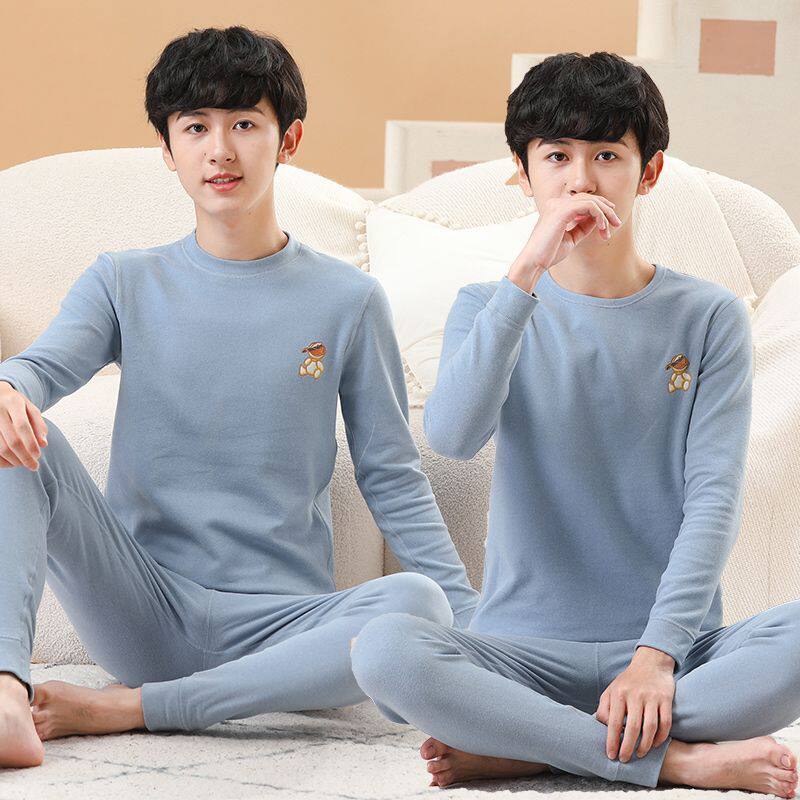 青少年秋衣套装男女童秋衣秋裤中大童儿童保暖衣棉毛衫秋冬睡衣