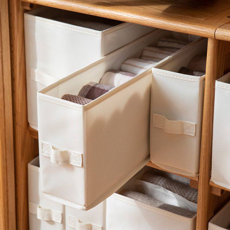 窄长型衣物收纳盒长方形布艺衣柜衣服收纳箱抽屉式加高加长深仕淮