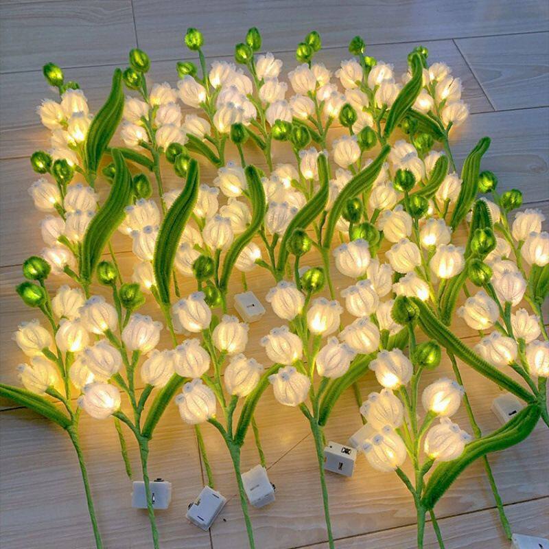 铃兰花灯郁金香花束手工diy手作礼物扭扭棒材料包五一母亲节