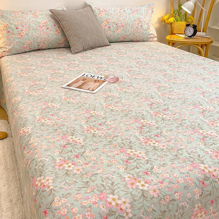 小碎花纯棉床单单件100炕单1.5米宿舍单双人大床枕套2三件套