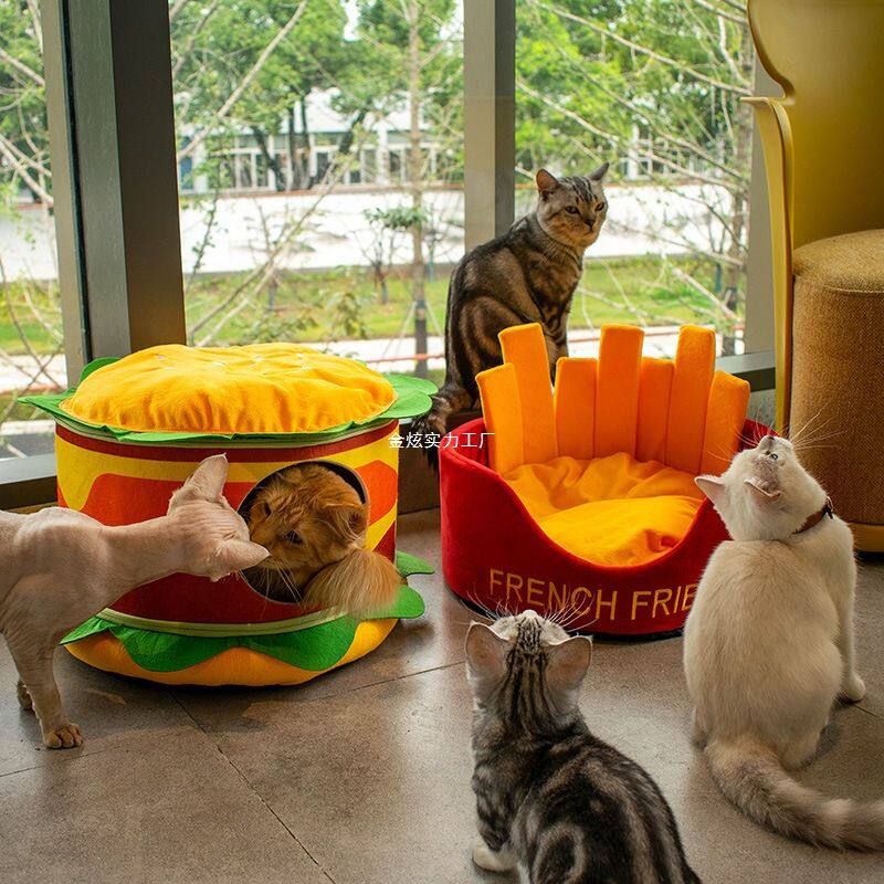猫床猫网红小型犬狗窝四季通用宠物用品房子深度睡眠柯基猫窝泰迪