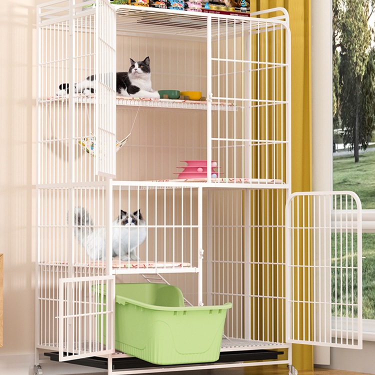 折叠猫笼子家用室内新型免安装猫咪阳台别墅猫窝猫厕所一体屋
