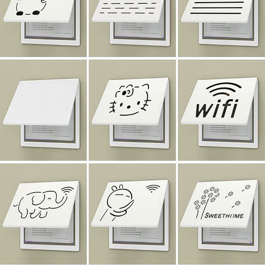 电表箱装饰画多媒体弱电箱遮挡电闸配电网线盒盖板2024新薄款翻盖