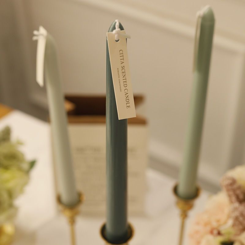 香薰蜡烛浪漫烛光晚餐婚礼彩色杆蜡生日家用无烟长杆停电
