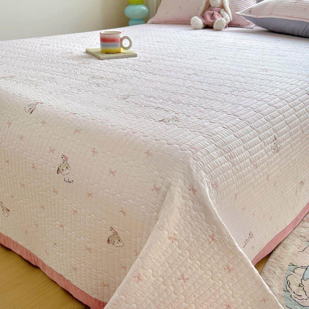 ins双层纱水洗棉床盖三件套双面可用榻榻米床垫夹棉床单单件床褥,床上用品,床盖,淘宝优惠券,粉丝福利购,淘宝优惠卷