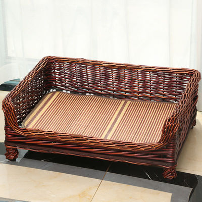 藤编狗窝离地防潮狗床四季通用狗产房夏季猫窝大中小型犬舍宠物窝
