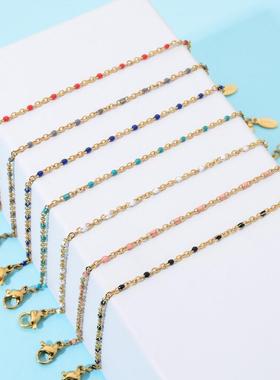 2024 Boho Stainless Steel Bracelets for Women Cute Enamel