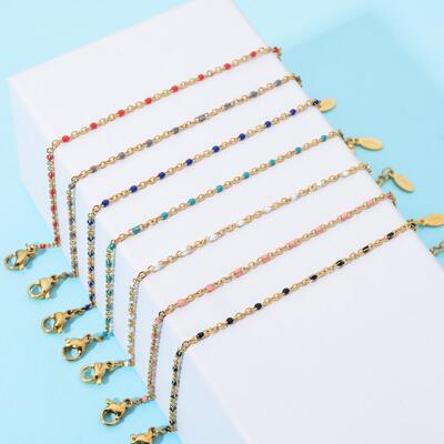 2024 Boho Stainless Steel Bracelets for Women Cute Enamel