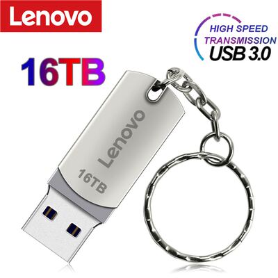 Lenovo USB 3.0 Pendrive 16TB 8TB 4TB Metal High Speed Flash