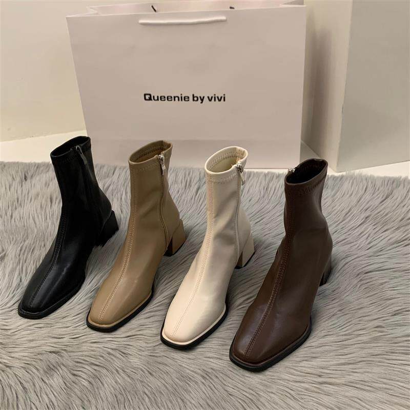 2023 small short boots shoes single Women boots 春秋高跟女靴