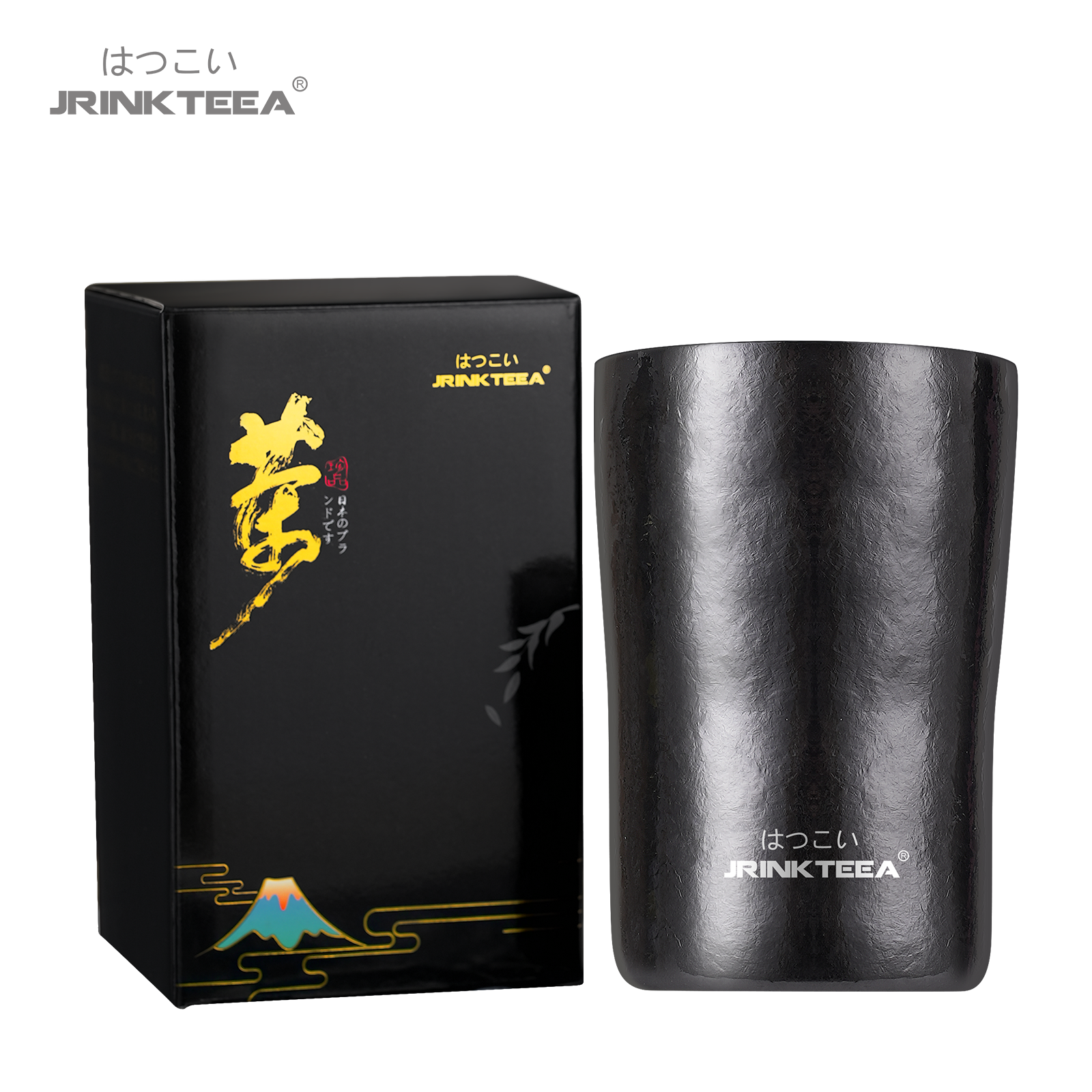 日本JRINKTEEA品牌内外纯钛无缝泡茶杯隔热防烫咖啡杯啤酒杯礼物