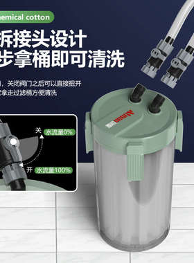 创星ATMAN前置桶QM80鱼缸外置乌龟缸外桶过滤设备前置过滤桶