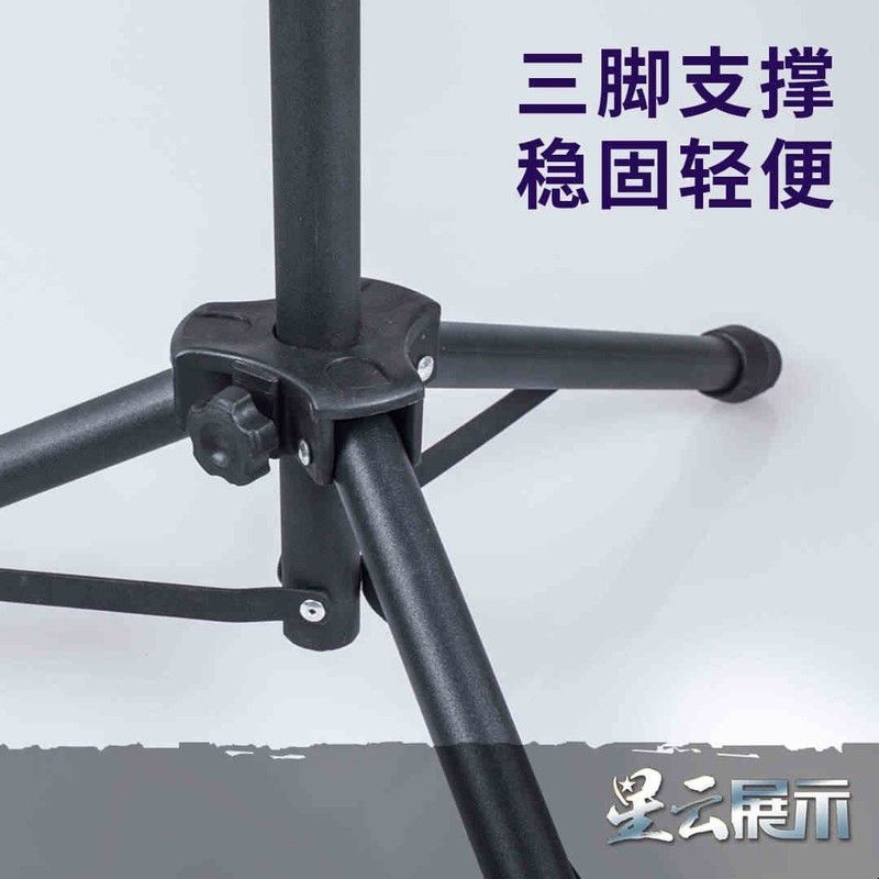 升降三角挂画架双面KT板支架X展架海报架立式广告架三脚架指示牌