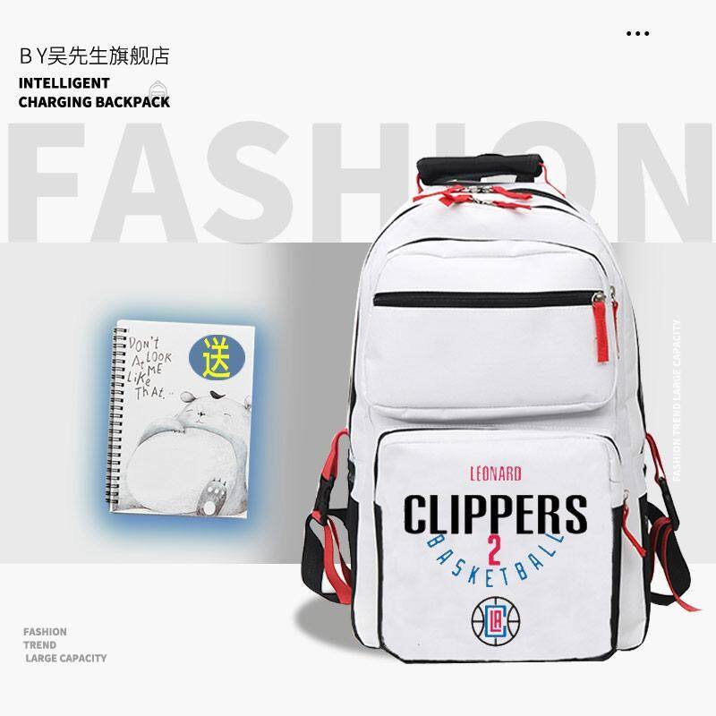 快船队篮球训练保罗乔治卡哇伊莱昂纳德男女青少年双肩背包书包ww