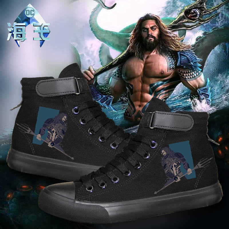 2024DC电影周边海王Aquaman潜行侠水行侠春夏新款帆布鞋休闲男女