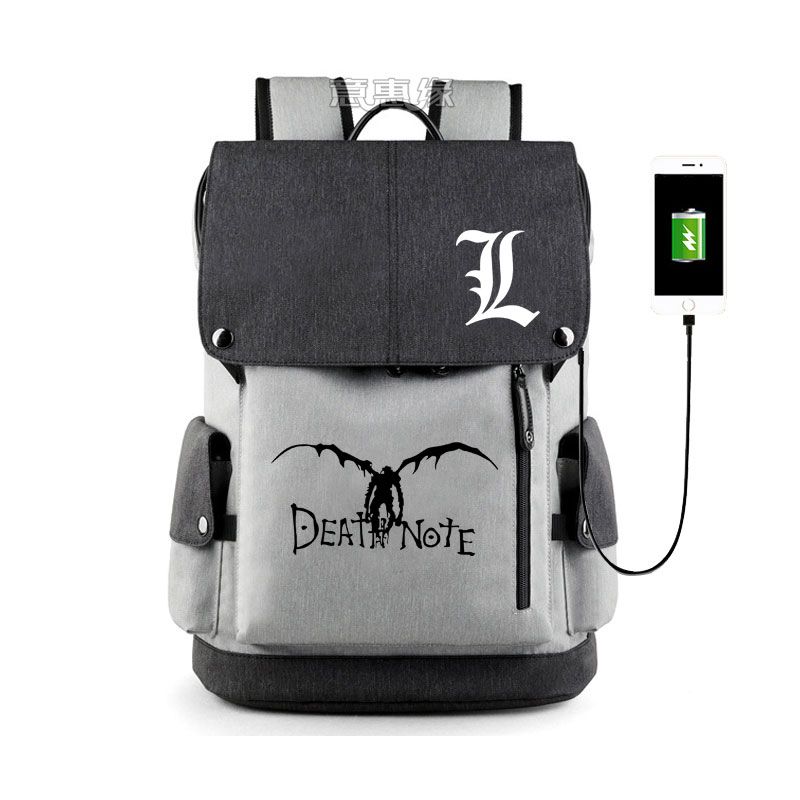 2024死亡笔记青少年书包 动漫游戏周边双肩包夜神死神电脑包休闲