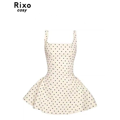 Rixo Cosy设计感波点洋装女夏季新款高级感修身显瘦蓬蓬短裙潮