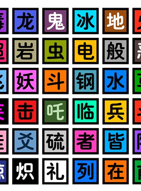 B5301汉字转印水晶贴头盔装饰防水车贴电动车贴电脑贴纸旅行箱贴