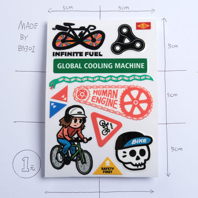 防水耐磨转印自行车贴纸