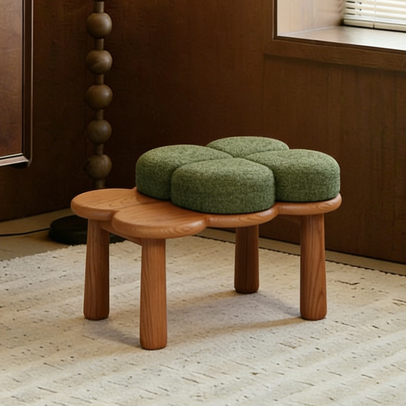 畔所/花瓣凳换鞋凳北欧实木软包凳子家用客厅卧室凳小型茶几凳,住宅家具,沙发凳/脚踏,淘宝优惠券,粉丝福利购,淘宝优惠卷