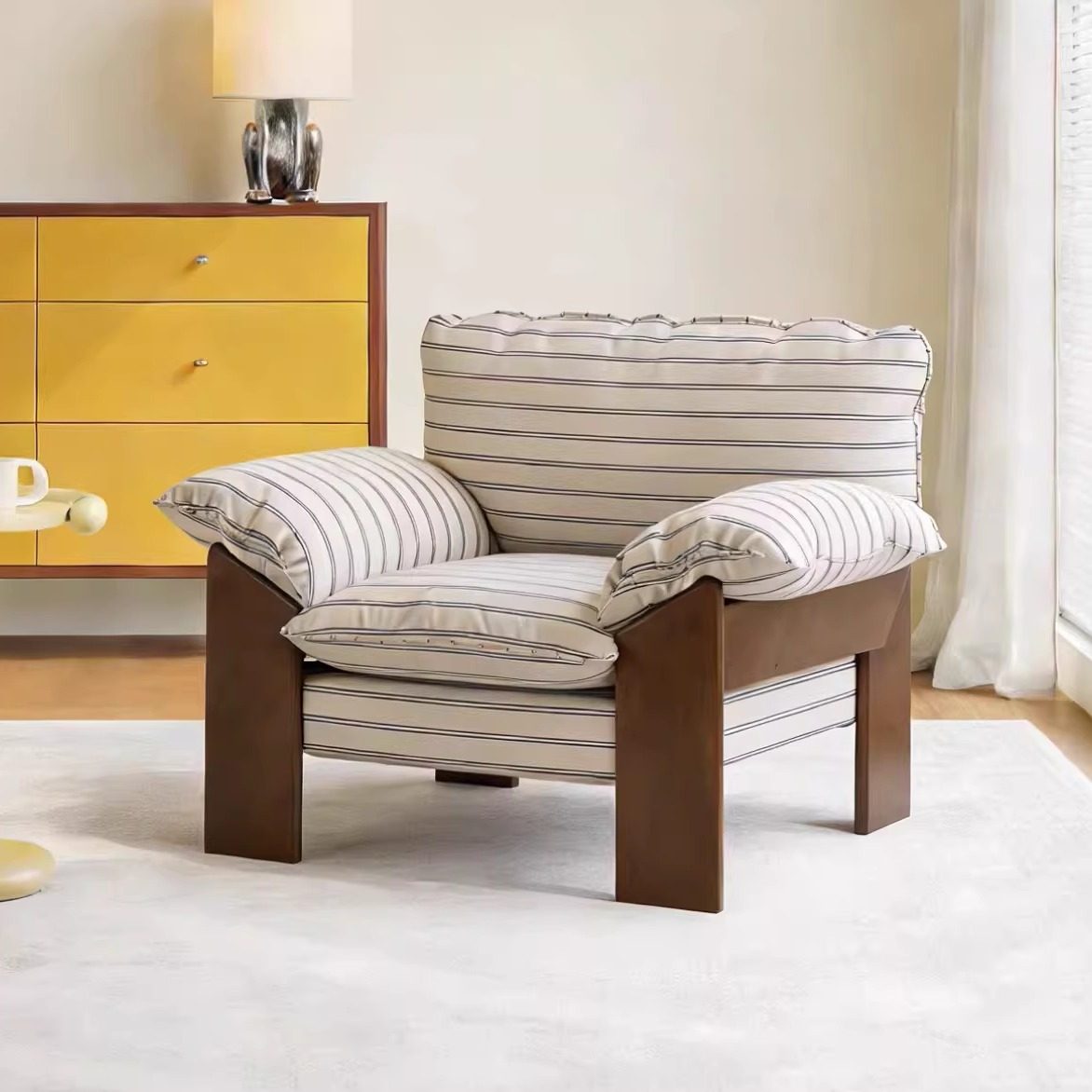 畔所/黑白线条沙发椅子经典设计师韩式风休闲单人椅客厅卧室,住宅家具,沙发椅,淘宝优惠券,粉丝福利购,淘宝优惠卷