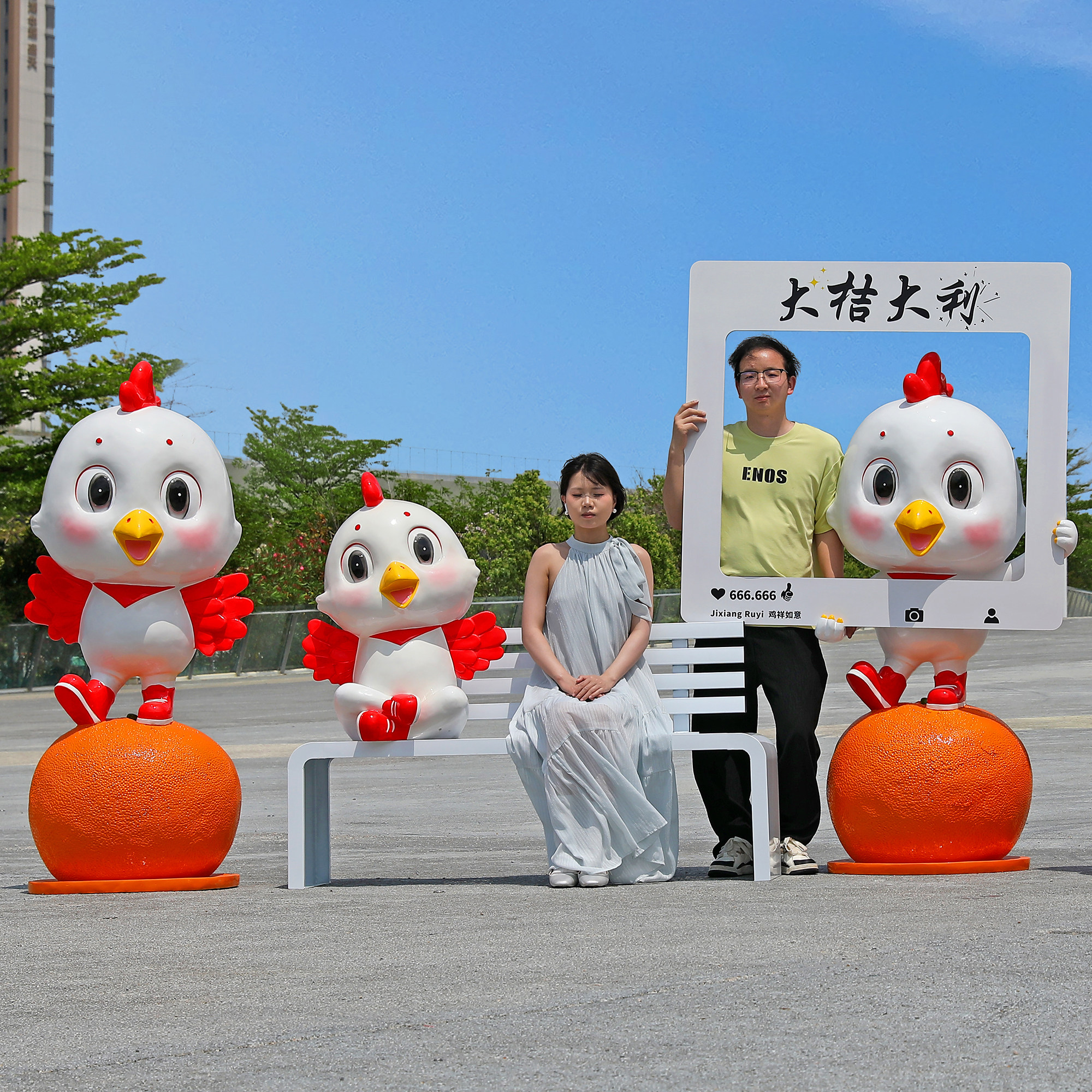 十二生肖鸡雕塑卡通动物模型炒鸡店饭店门口景区网红打卡装饰摆件,家居饰品,户外/庭院摆件,淘宝优惠券,粉丝福利购,淘宝优惠卷