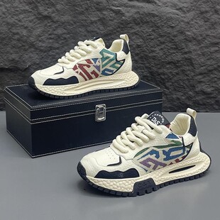 男鞋2026新款春季百搭布面阿甘鞋轻便软底休闲板鞋男款复古老爹鞋