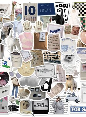 50Pc Creamy Style Waterproof Stickers INS Style Decals