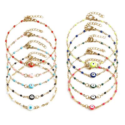 Stainless Steel Religious Link Cable Chain Bracelets Gold