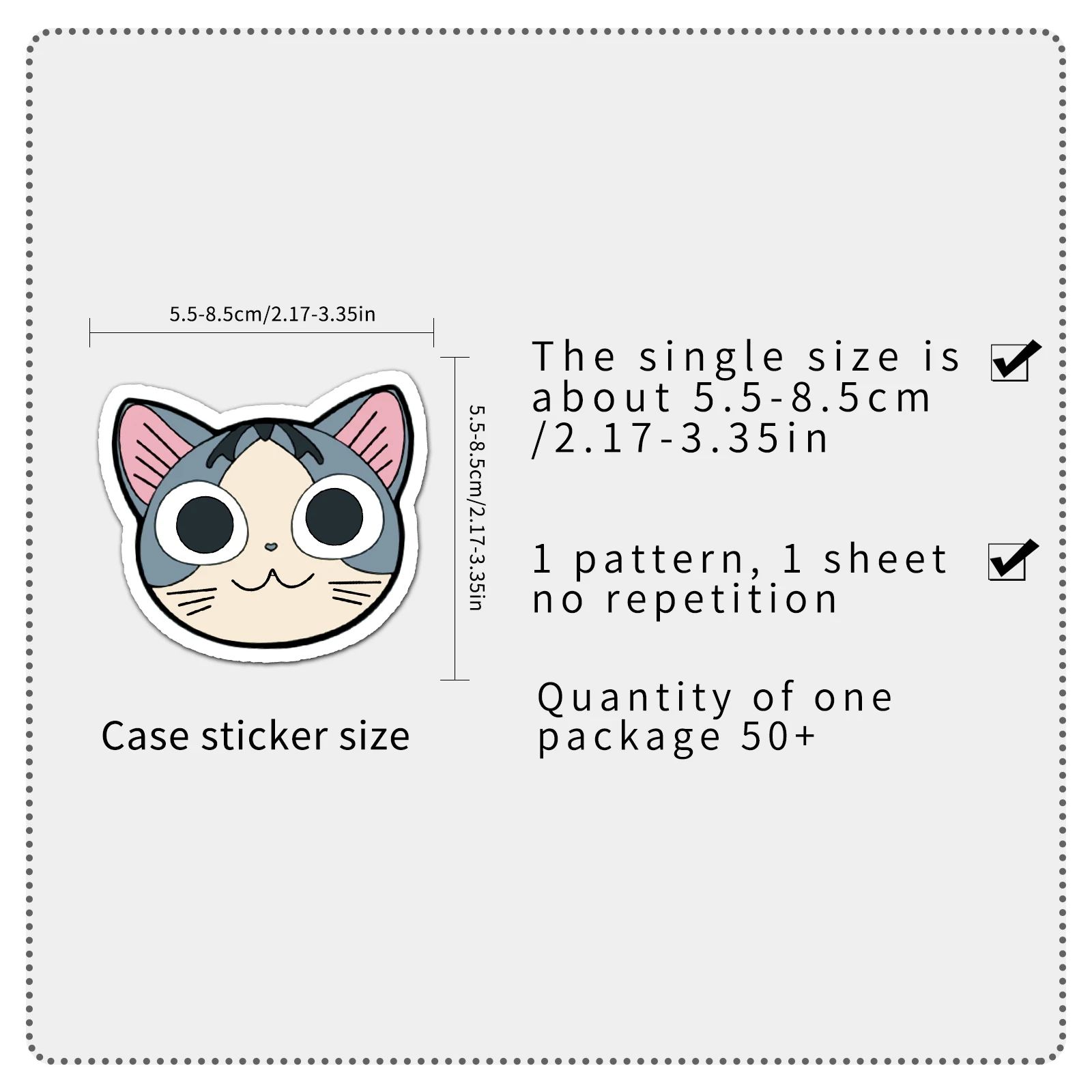 50pc Cute Cat Series Cartoon Cute Graffiti Stickers
