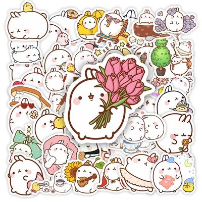 Kawaii Cute Bunny rabbit Stickers Sketch DIY Toy Gift