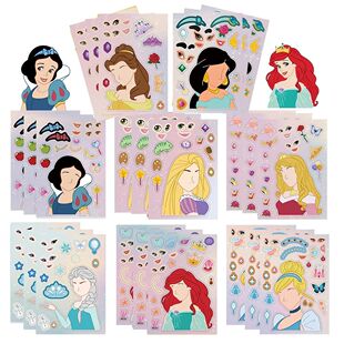 8 Sheets Disney Princess Children Puzzle Stickers