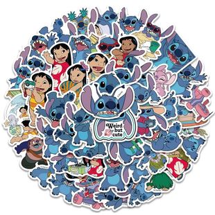 50pcs Disney Cartoon Kawai Stitch Stickers for Phone Laptop