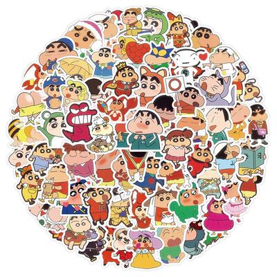 100pcs Non-repeating Cartoon Cute Crayon Shin-chan