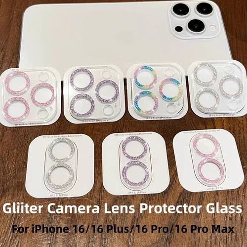 Glitter Camera Lens Protector For iPhone 16 Pro Max Camera