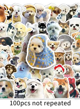 100Cartoon Cute Dogs Graffiti Stickers Suitcase Laptop