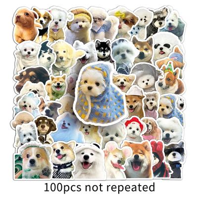 100Cartoon Cute Dogs Graffiti Stickers Suitcase Laptop