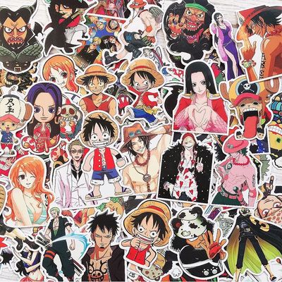 120PCS Cute One Piece Anime Stickers Cartoon DIY Skateboard