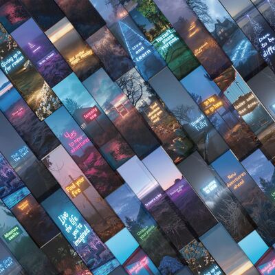 30PCS Light Strips, Text Bookmarks, Artistic Style,