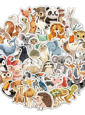 50PCS Strange Animal Cartoon Cute Creative Stickers Phone