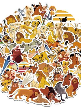 50PCS Disney Cartoon The Lion King Stickers Movie Anime