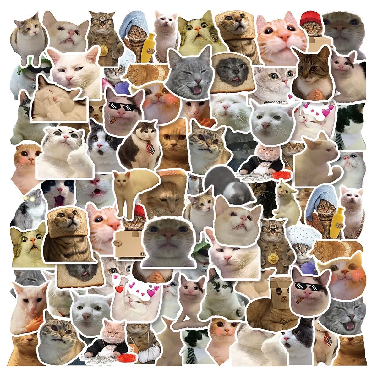 50Pcs/Bag,Funny Animals Stickers,Waterproof Be Suitable For