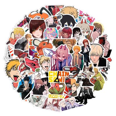 50PCS Riman Chainsaw Man Trend Graffiti Sticker Toy